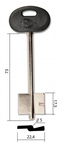 Заготовка ключа МЕТТЭМ-8 (3В13ПЛ)