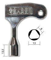 Ключ ж/д проводника Треугольник 8х13 мм - 1