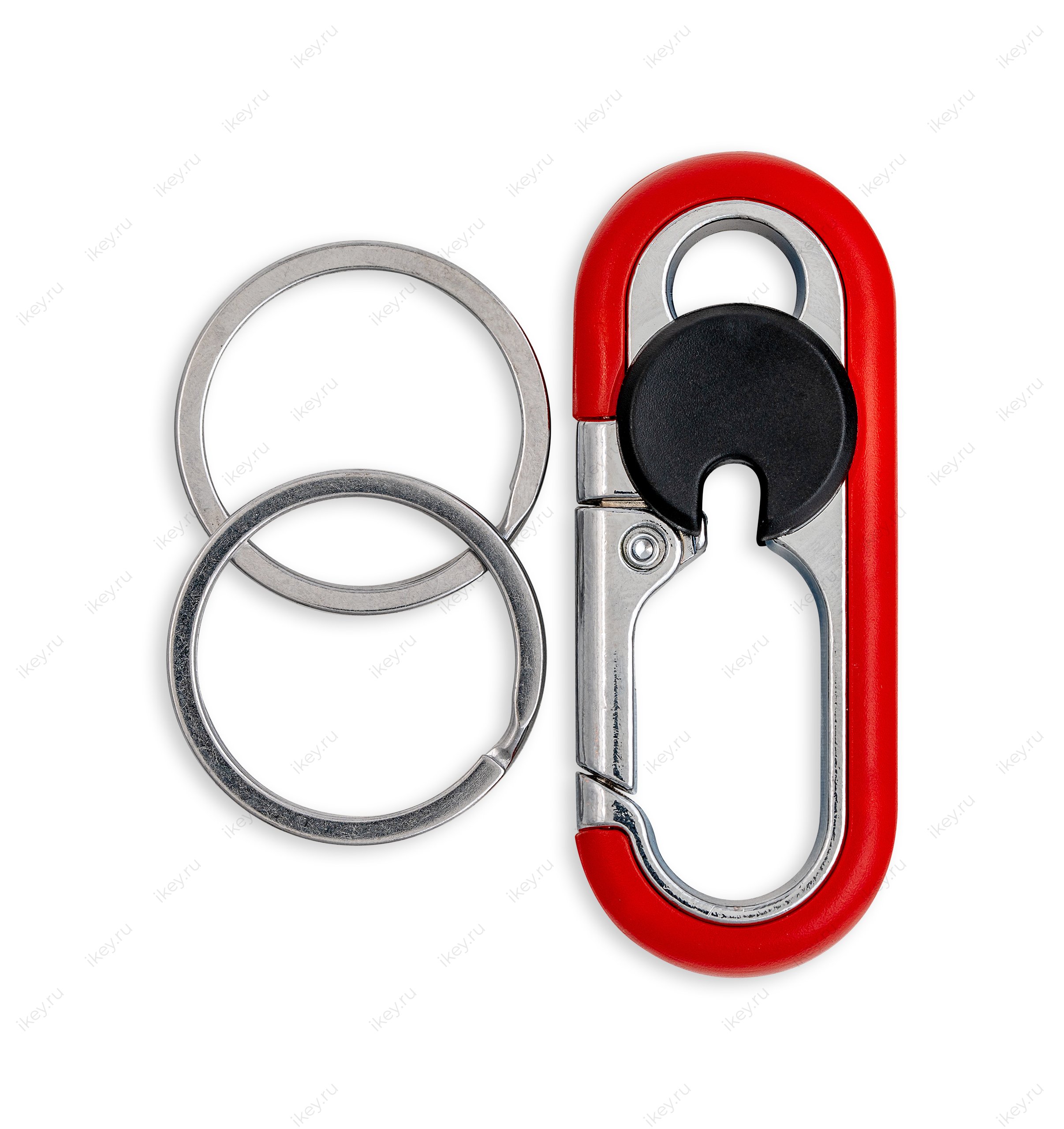 Карабин для ключей "Овальный" с двумя кольцами - 1