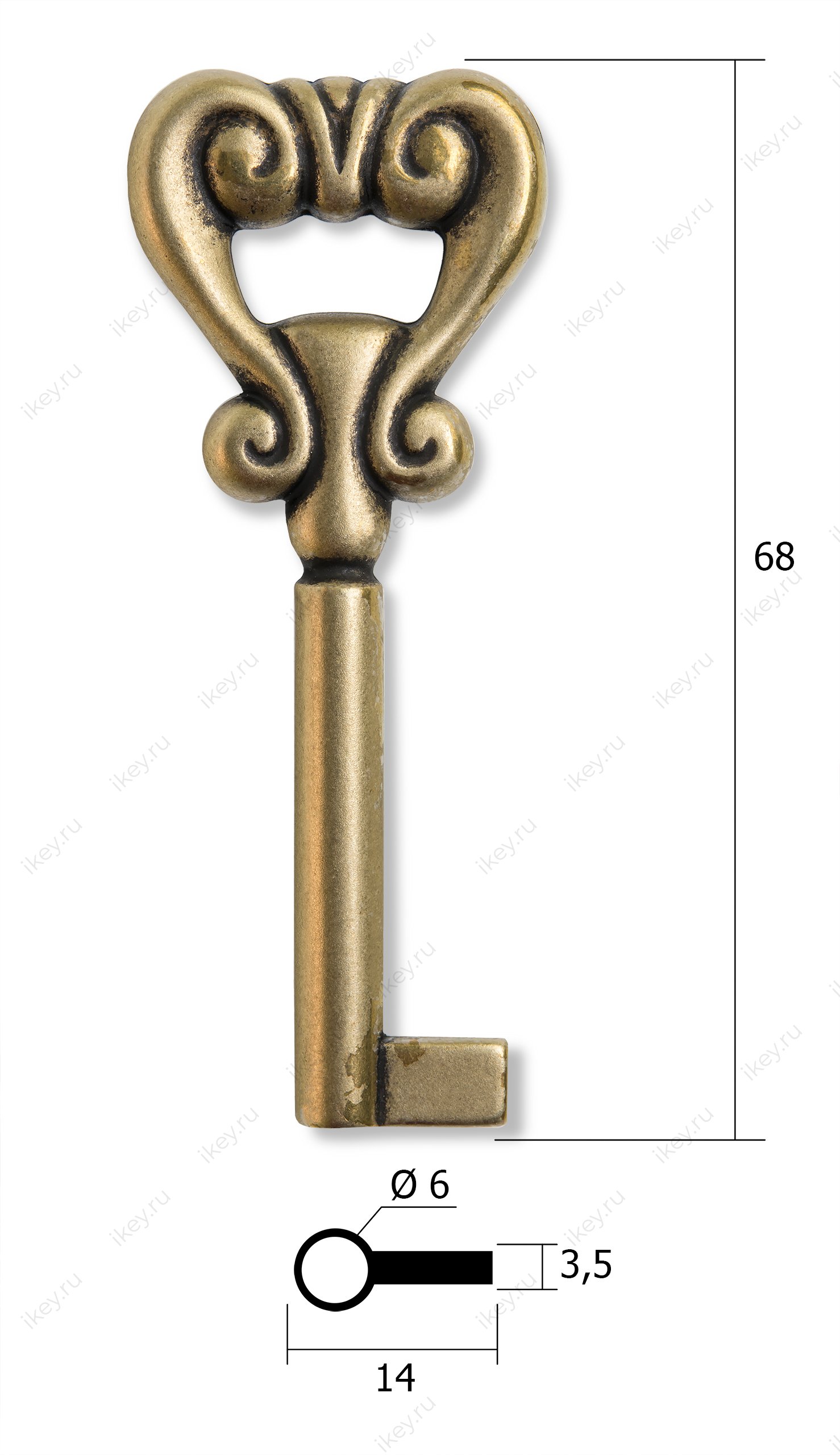 Заготовка ключа для мебели №12 - 1