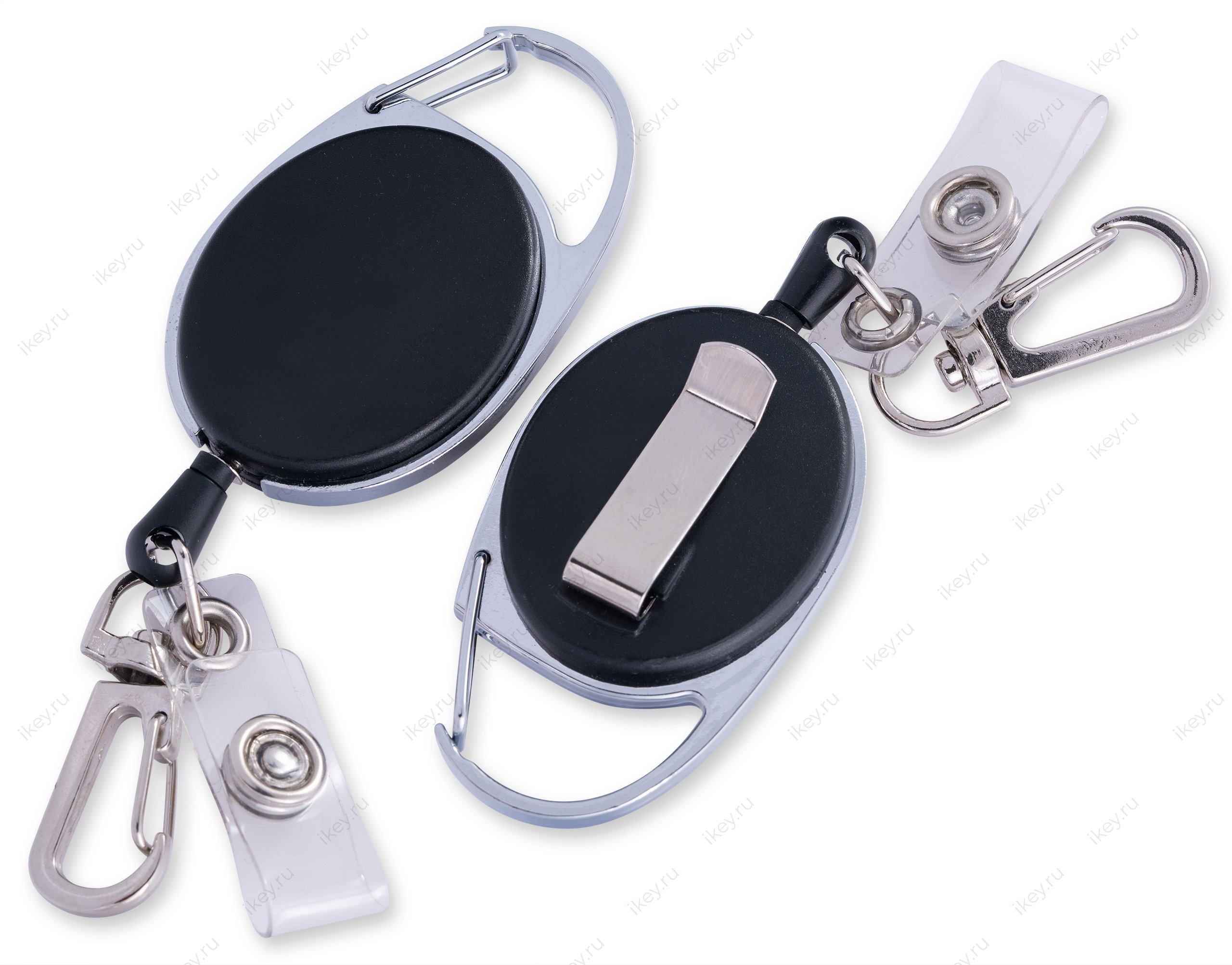 Ретрактор на клипсе с карабином, овальный - 1