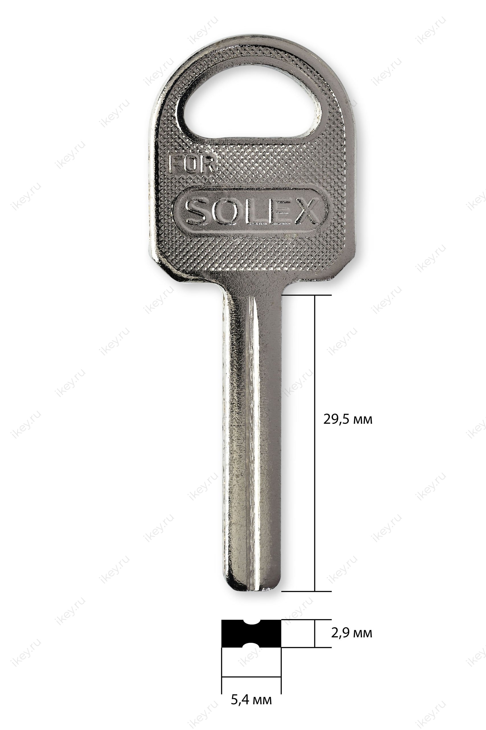 SOLEX квадр. с пазом (30мм) - 1