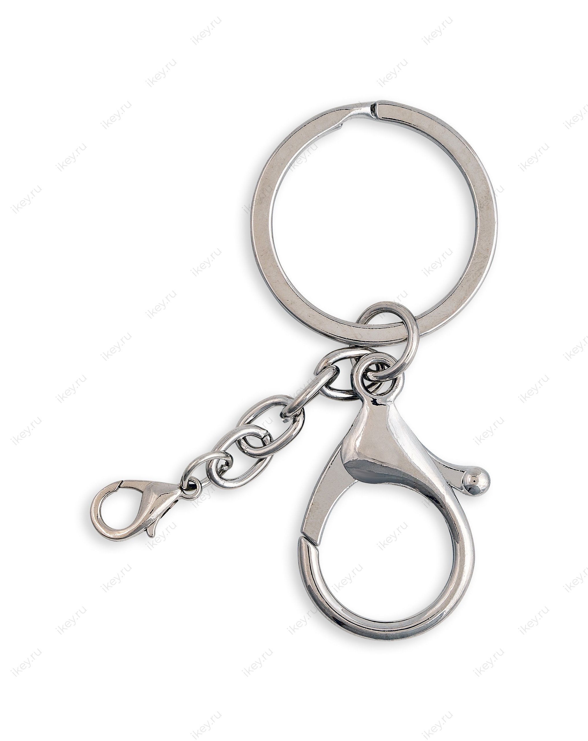 Карабин для ключей (33 мм) с цепочкой и кольцом - 1