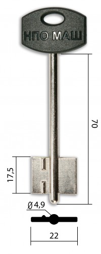 Заготовка ключа НПО-МАШ-2 (91-21ПЛ)