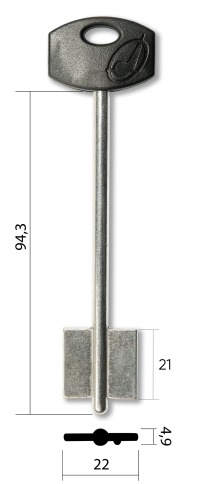 Заготовка ключа НПО-МАШ-5 (115-25ПЛ)