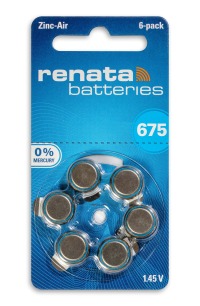 Батарейка RENATA ZA 675