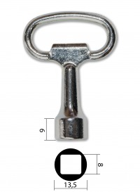 Ключ ж/д проводника Квадрат 8 мм