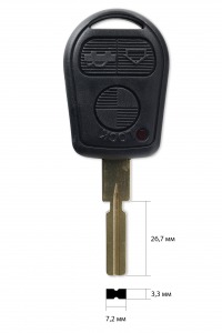 BM-5P корпус ключа (3 кнопки)