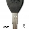  Заготовка автомобильного ключа Nissan DAT-10P | NS5P92 | NSN11BP