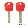 Заготовка вертикального перфорированного (луночного) ключа MUL-T-LOCK 466P​. (красный)