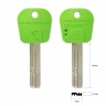 Заготовка вертикального перфорированного (луночного) ключа MUL-T-LOCK 466P​. (зеленый)