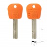 Заготовка вертикального перфорированного (луночного) ключа MUL-T-LOCK 466P​. (оранжевый)